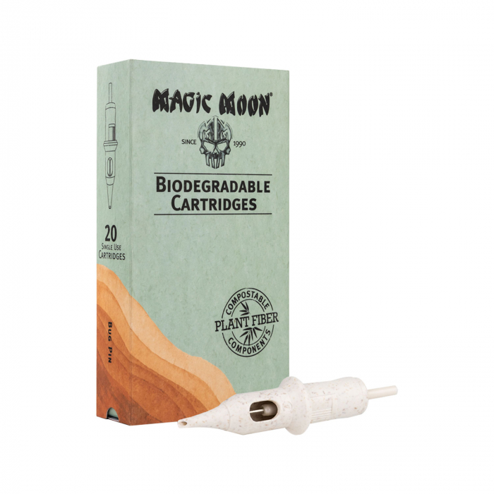 Box mit 20 Magic Moon biologisch abbaubaren Nadelmodulen 0,25 mm Round Liner Bugpin Long Taper