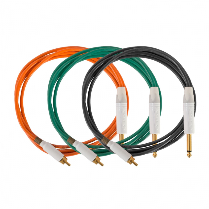 Evolution Cords 'Medusa Silicone Range' 2 m gerades Silikon-RCA-Kabel