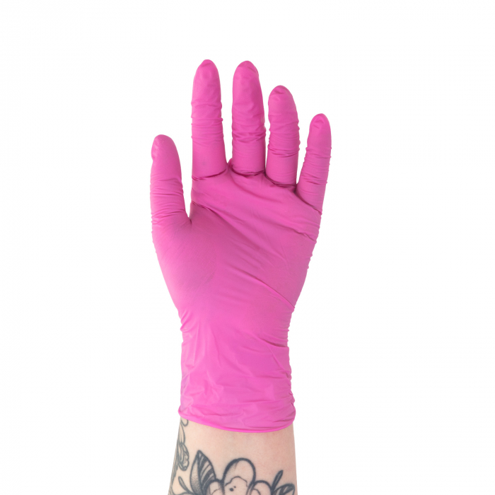 Box mit 100 Killer Beauty Nitril-Handschuhen - Pink - Karton mit 10