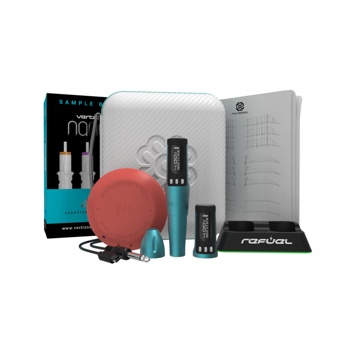 Microbeau Bellar Air - Permanent Make-up Maschine - 2,1 mm Hub - ULTRA Bundle - Microbeau Blue